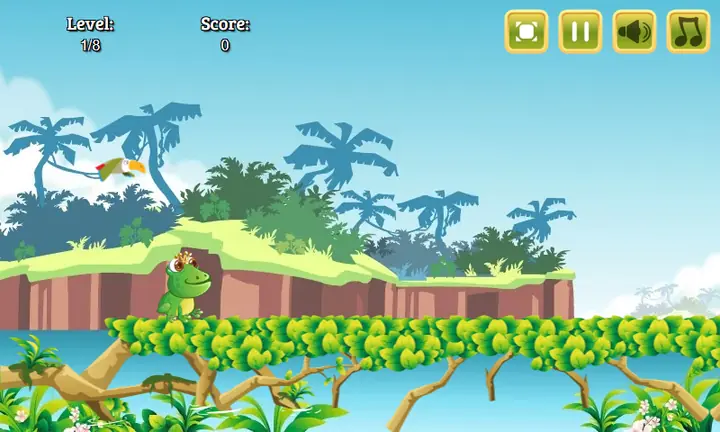 Snimak ekrana iz igre Frog Jumper