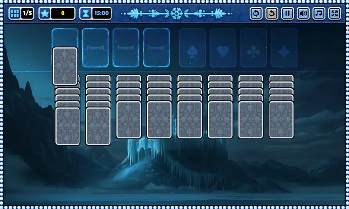 Snimak ekrana iz igre Frozen Freecell