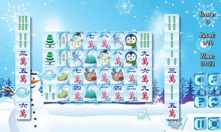 Snimak ekrana iz igre Frozen Mahjong