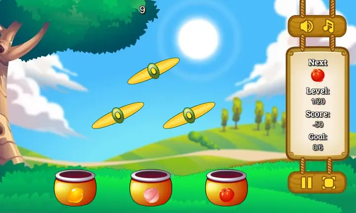 Snimak ekrana iz igre Fruit Collector