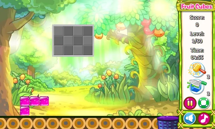 Snimak ekrana iz igre Fruit Cubes