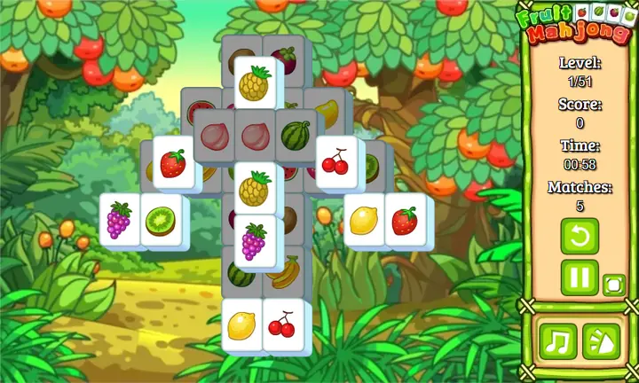 Screenshot from Fruit Mahjong