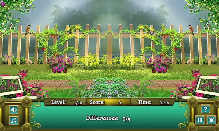 Snimak ekrana iz igre Garden Secrets Find the Differences