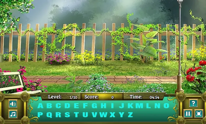 Snimak ekrana iz igre Garden Secrets Hidden Letters