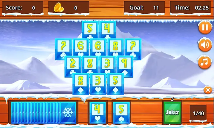 Snimak ekrana iz igre Glacier Solitaire
