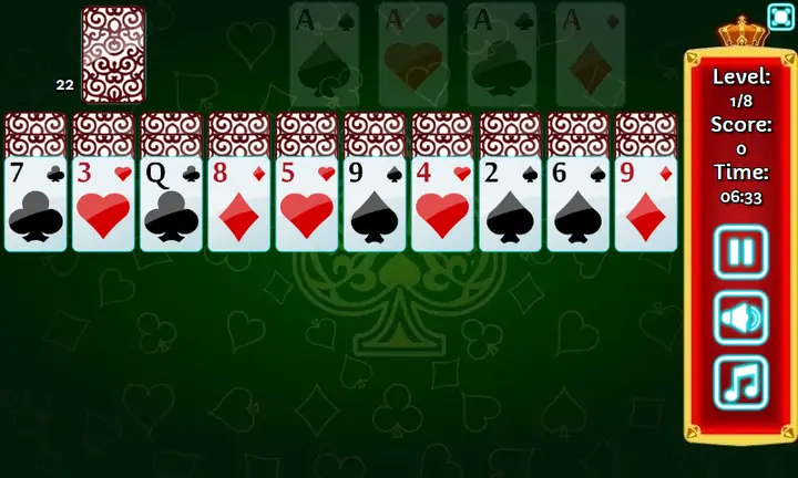 Snimak ekrana iz igre Glow Solitaire