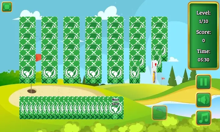 Snimak ekrana iz igre Golf Solitaire Pro
