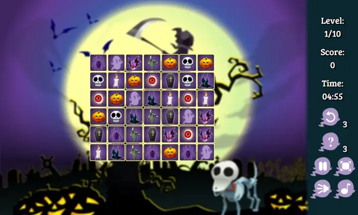 Snimak ekrana iz igre Halloween Connect