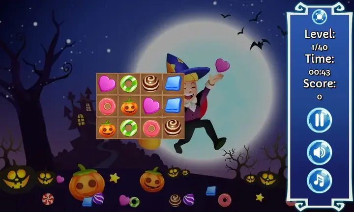 Snimak ekrana iz igre Halloween Grabbers