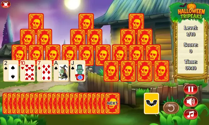 Screenshot from Halloween Tripeaks