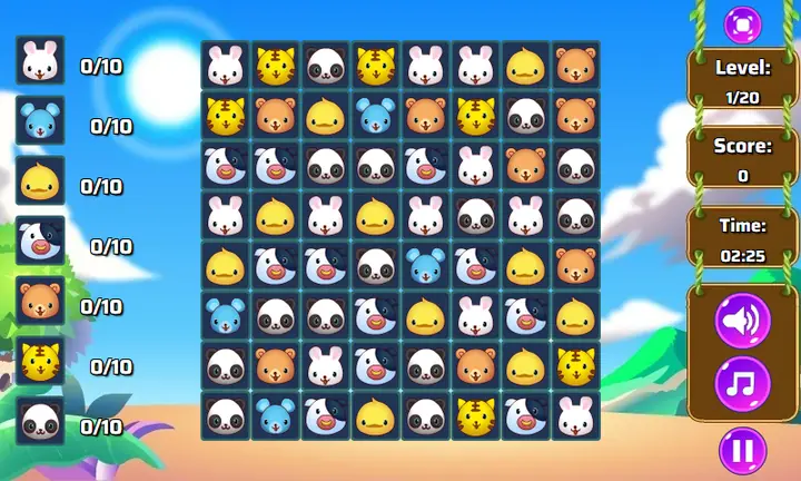 Snimak ekrana iz igre Happy Zoobies