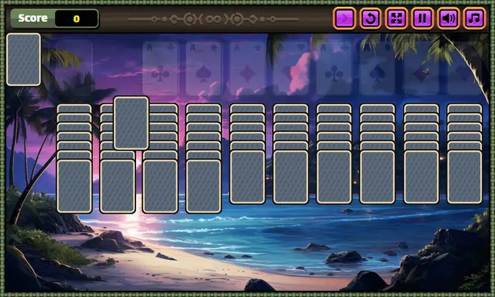 Snimak ekrana iz igre Hawaiian Solitaire