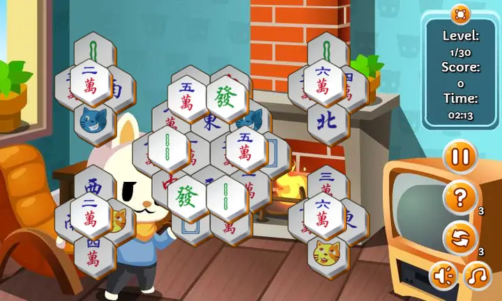 Snimak ekrana iz igre Hexjong Cats