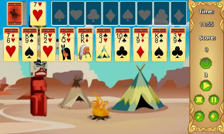 Snimak ekrana iz igre Indian Solitaire