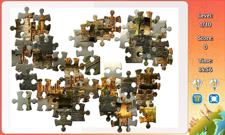 Snimak ekrana iz igre Jigsaw Cities 1