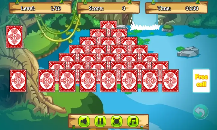 Snimak ekrana iz igre Jungle Solitaire