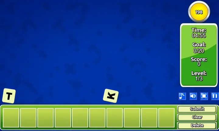 Snimak ekrana iz igre Letter Scramble