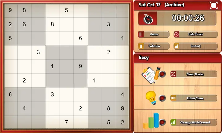 Snimak ekrana iz igre Life Sudoku