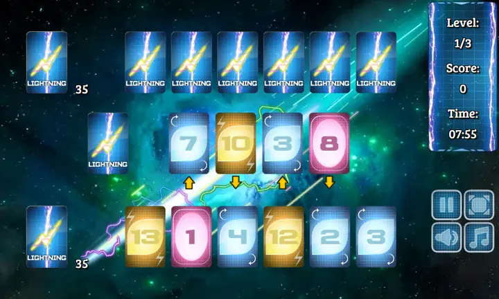 Screenshot from Lightning Solitaire