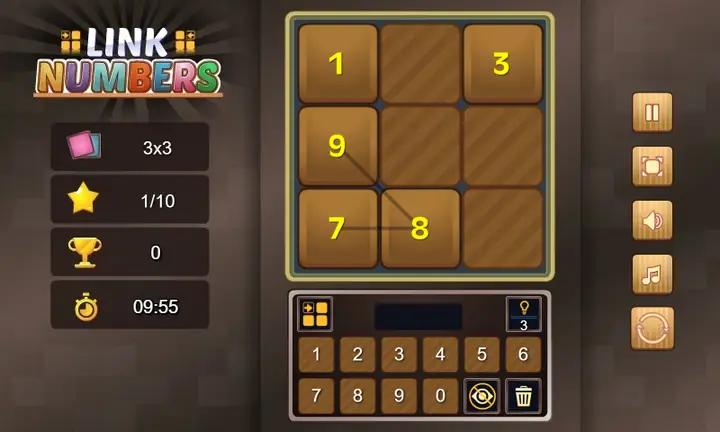 Snimak ekrana iz igre Link Numbers