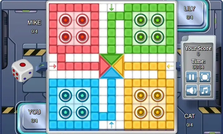 Snimak ekrana iz igre Ludo