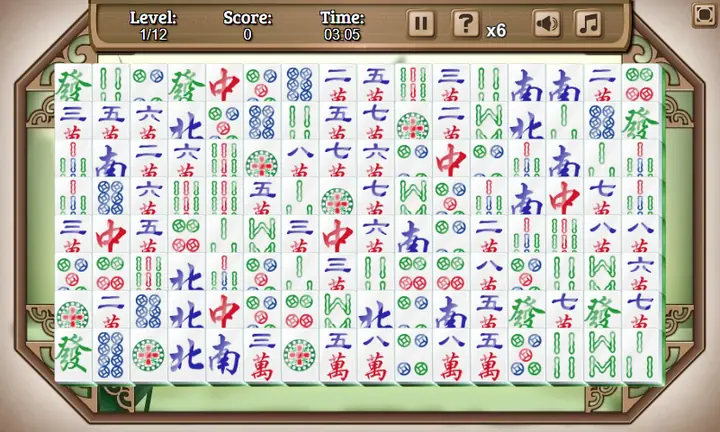 Snimak ekrana iz igre Mah Jong Connect I