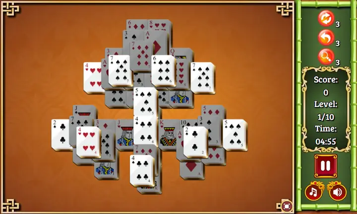 Snimak ekrana iz igre Mahjong Card Solitaire