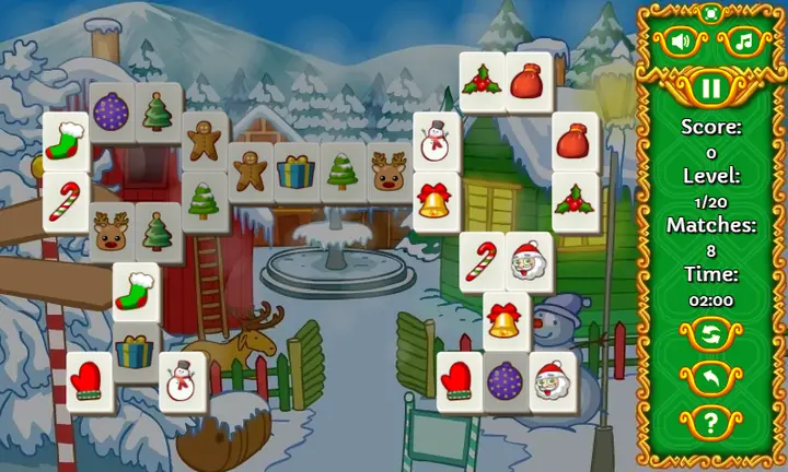 Snimak ekrana iz igre Mahjong for Christmas