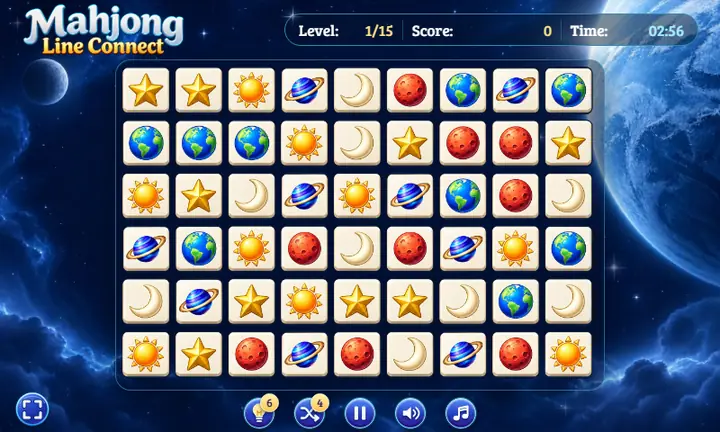 Snimak ekrana iz igre Mahjong Line Connect