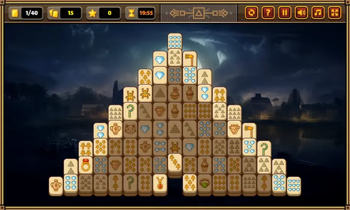 Snimak ekrana iz igre Mahjongg Pyramids