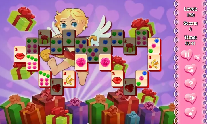 Snimak ekrana iz igre Mahjongg Valentine