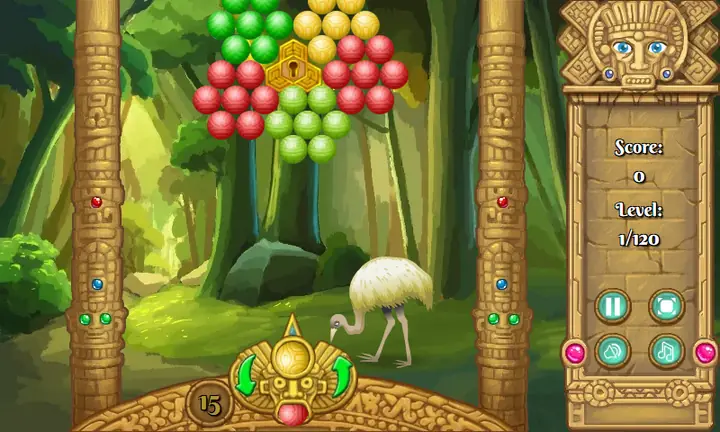 Snimak ekrana iz igre Maya Bubbles