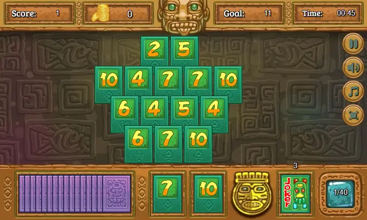 Snimak ekrana iz igre Maya Pyramid Solitaire