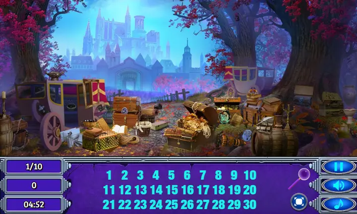 Snimak ekrana iz igre Medieval Castle Hidden Numbers