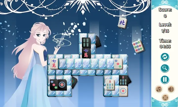 Snimak ekrana iz igre Monochrome Mahjongg