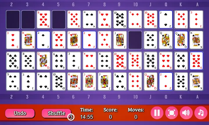 Snimak ekrana iz igre Montana Solitaire