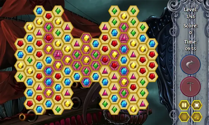 Snimak ekrana iz igre Mysterious Pirate Jewels 2