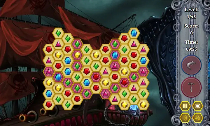 Snimak ekrana iz igre Mysterious Pirate Jewels 3