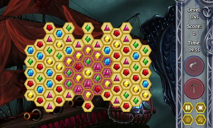 Snimak ekrana iz igre Mysterious Pirate Jewels