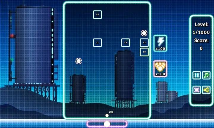 Screenshot from Neon Breaker