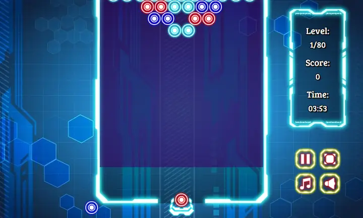 Snimak ekrana iz igre Neon Bubble