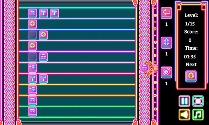 Snimak ekrana iz igre Neon Factory