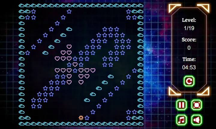 Snimak ekrana iz igre Neon Nibblet