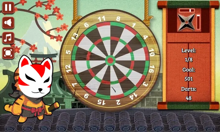Snimak ekrana iz igre Ninja Darts