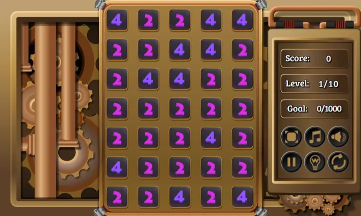 Snimak ekrana iz igre Number Merge