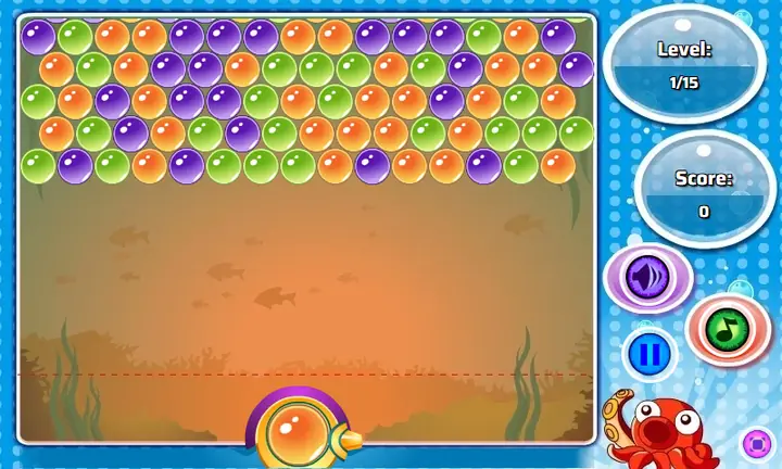 Snimak ekrana iz igre Ocean Bubbles