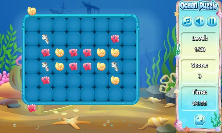 Snimak ekrana iz igre Ocean Puzzle