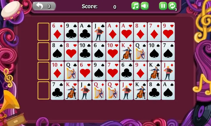 Screenshot from Paganini Solitaire