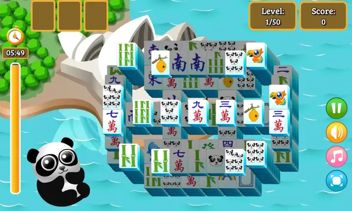 Snimak ekrana iz igre Panda Mahjong