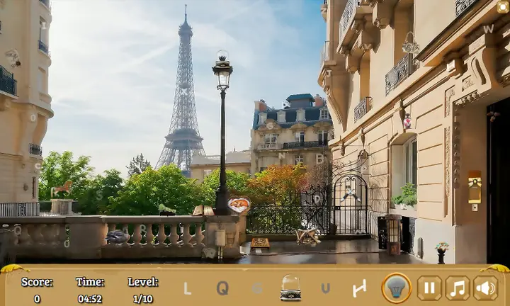 Snimak ekrana iz igre Paris Hidden Objects